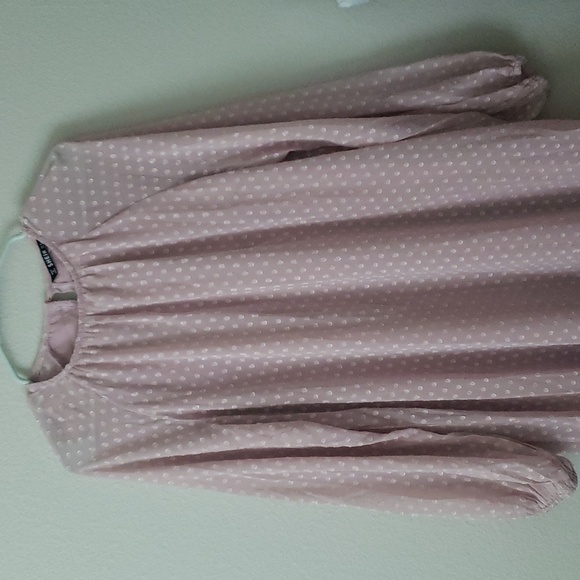 Long Polka Dot Pink Dress - Picture 2 of 4